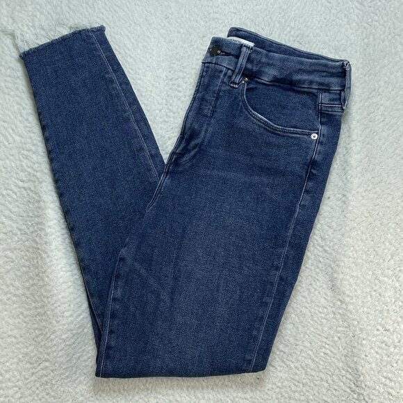Good American Jeans Womens 12 Blue Good Waist High Rise Ankle Skinny Jeans 28x28 - Picture 1 of 12